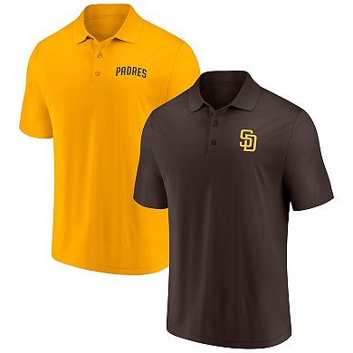 Men's Fanatics Branded Brown/Gold San Diego Padres Dueling Logos Polo Combo Set