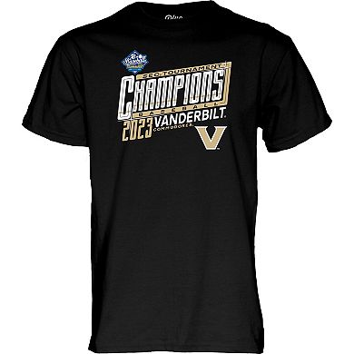 Blue 84  Black Vanderbilt Commodores 2023 SEC Baseball Conference Tournament Champions Locker Room T-Shirt