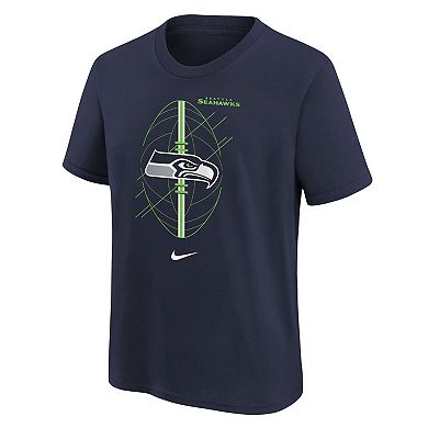 Preschool Nike College Navy Seattle Seahawks Icon T-Shirt