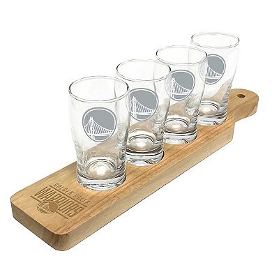 Golden State Warriors Four-Pack Beer Flight Glass Set