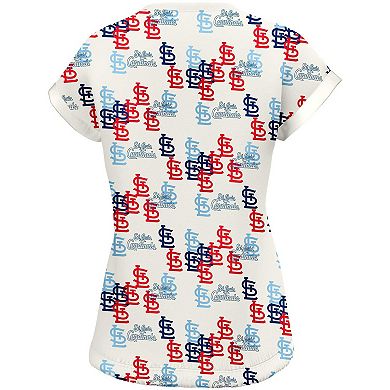 Women's Lusso  White St. Louis Cardinals Madge Dolman Tri-Blend T-Shirt