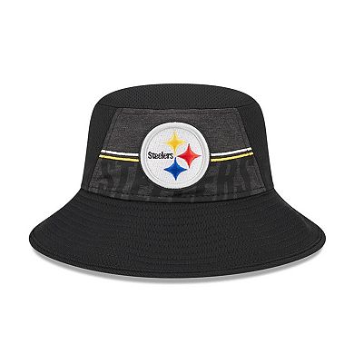 Men's New Era Black Pittsburgh Steelers 2023 NFL Training Camp Stretch Bucket Hat