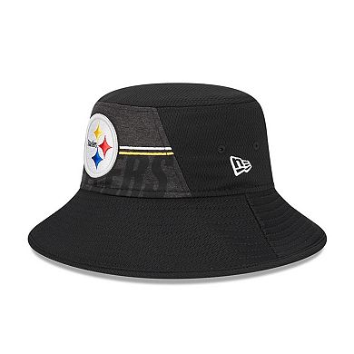 Men's New Era Black Pittsburgh Steelers 2023 NFL Training Camp Stretch Bucket Hat