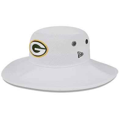 Men's New Era White Green Bay Packers 2023 NFL Training Camp Panama Bucket Hat