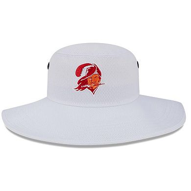 Men's New Era White Tampa Bay Buccaneers 2023 NFL Training Camp Throwback Panama Bucket Hat