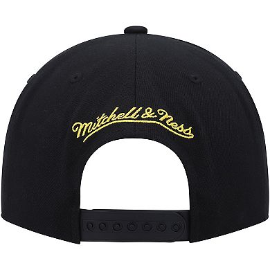 Men's Mitchell & Ness  Black Golden State Warriors Hardwood Classics SOUL Champions Era Diamond Snapback Hat