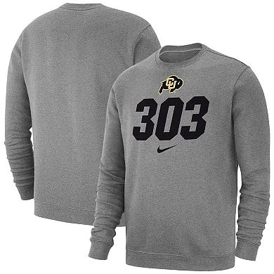 Men's Nike Heather Gray Colorado Buffaloes 303 Pullover Sweatshirt