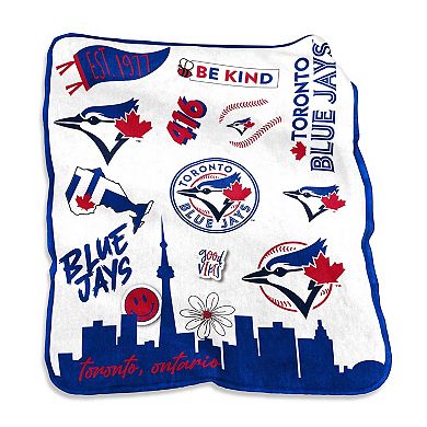 Toronto Blue Jays 50'' x 60'' Native Raschel Plush Throw Blanket
