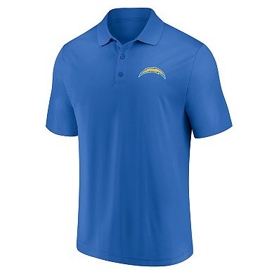 Men's Fanatics Branded Powder Blue/Gold Los Angeles Chargers Dueling Two-Pack Polo Set