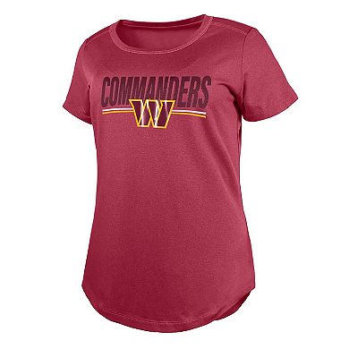 Women's New Era  Burgundy Washington Commanders 2023 NFL Training Camp T-Shirt