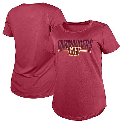 Women's New Era  Burgundy Washington Commanders 2023 NFL Training Camp T-Shirt