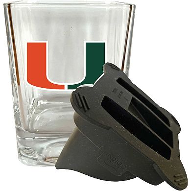 Miami Hurricanes 15oz. Ice Wedge Glass