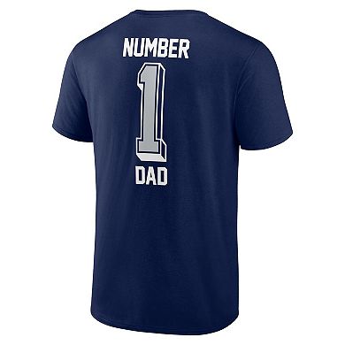 Men's Fanatics Branded Navy Dallas Cowboys Number One Dad T-Shirt