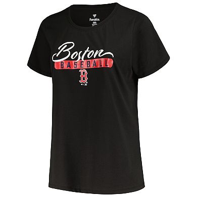Women's Profile Black/Heather Gray Boston Red Sox Plus Size T-Shirt Combo Pack