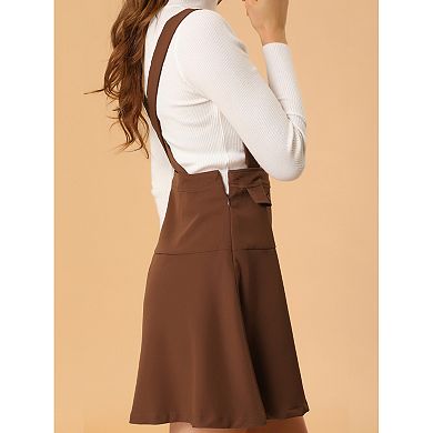 Women's Pinafore Flared Skater Suspender Overall Skirts