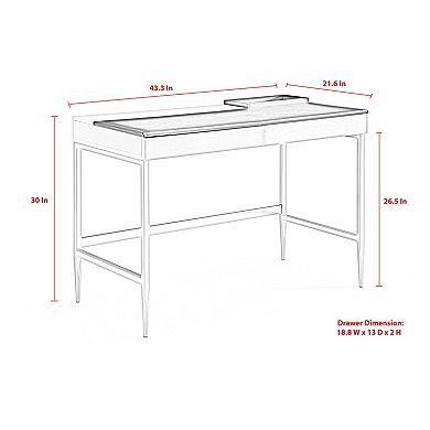 Wilmer Writing Desk 2 Storage Drawers