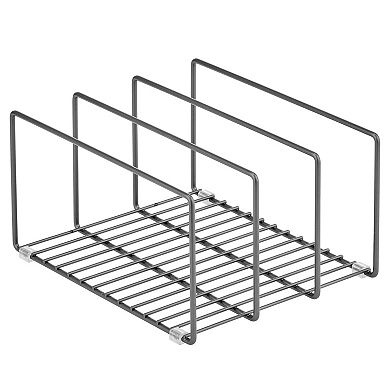 mDesign Steel Cookware Storage Organizer Rack for Kitchen Cabinet