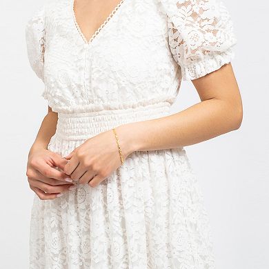 August Sky Women's Lace Overlay Midi Dress