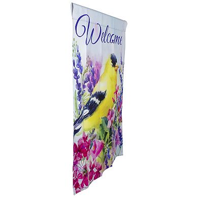 Welcome Yellow Finch Spring Outdoor House Flag 28" x 40"