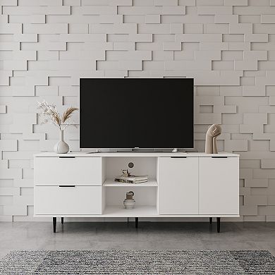 FC Design TV Stand Use in Living Room Furniture , high quality particle board,White