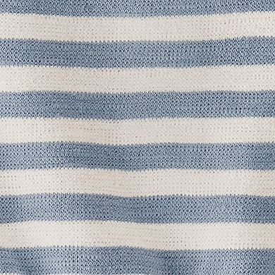 Baby Little Planet by Carter's Striped Organic Cotton Bubble Romper