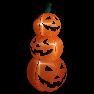 3.5' LED Lighted Inflatable Jack-O-Lantern Trio Halloween Outdoor Yard Decoration