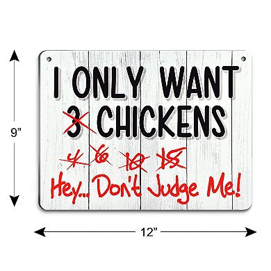 I Only Want Chickens Pvc Chicken Decor Sign For Chicken Houses