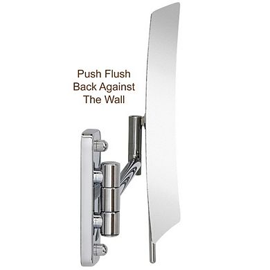 Adjustable Arm Dual Magnification Round Mirror For Vanity Table Top