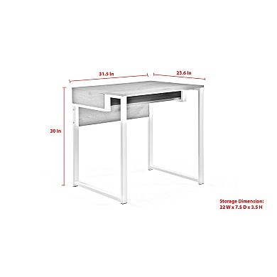 Trevon Writing Desk Open Front Storage