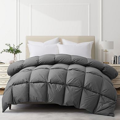 Unikome Hotel Collection Feathers & Down Comforter-Ultra-Soft Cotton Quilted All Season Duvet Insert