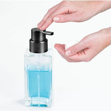 mDesign Glass Refillable Foaming Soap Dispenser Pump