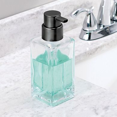 mDesign Glass Refillable Foaming Soap Dispenser Pump