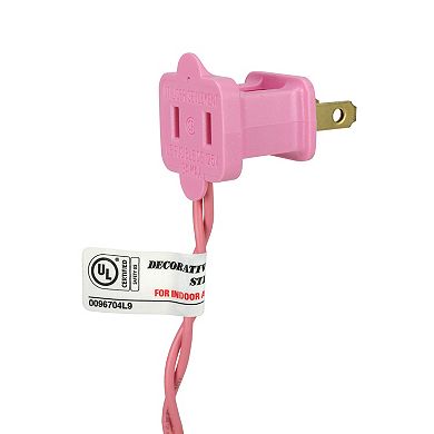 50ct Pink Mini Valentine's Day Light Set  10ft Pink Wire