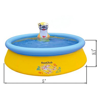 JLeisure 5' x 16.5" Sea Otter Inflatable Outdoor Above Ground Kid Swimming Pool