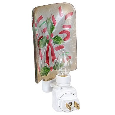 4" Green and Red Candy Canes Christmas Night Light