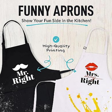 Zulay Kitchen Funny Aprons for Men, Women & Couples
