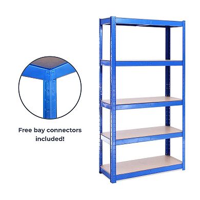 Heavy Duty Garage Shelving Units 5 Tier 2000LB Capacity 5 Year Warranty