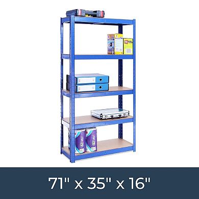 Heavy Duty Garage Shelving Units 5 Tier 2000LB Capacity 5 Year Warranty