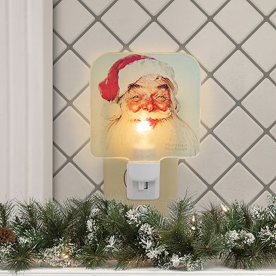 6" Norman Rockwell 'Santa Claus' Glass Christmas Night Light