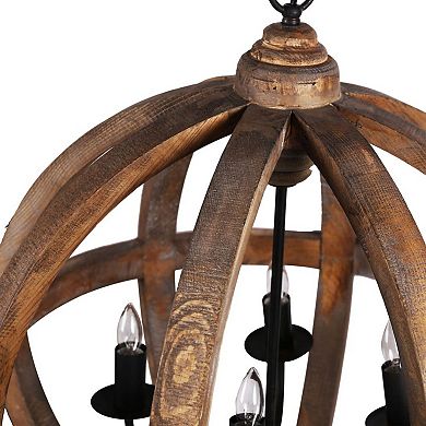 29" Brown Four-Light Pratt Sphere Chandelier