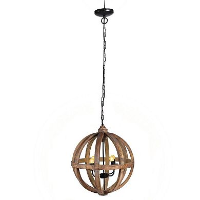 29" Brown Four-Light Pratt Sphere Chandelier