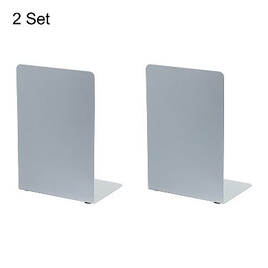 2 Set Metal L-Shaped Bookend for Stationery Office Accessories