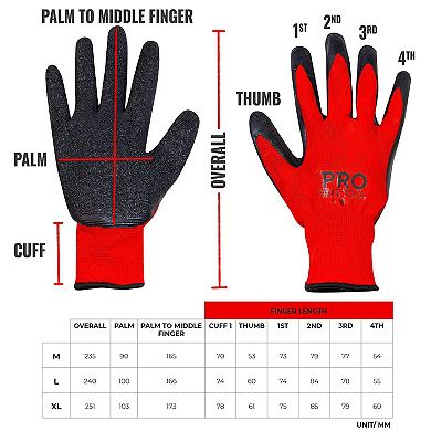 Work Polyester Gloves with Grip, Breathable Material, Machine Washable, Ultra Grippy Protective Mechanic Gloves