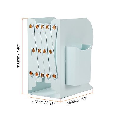 Expandable Bookend with Pen Holder for Study Room Office