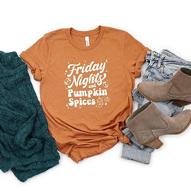 Friday Nights and Pumpkin Spices Short Sleeve Graphic Tee