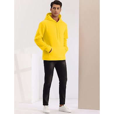 Men's Plush Lined Pullover Hoodie Sweatshirts With Pocket