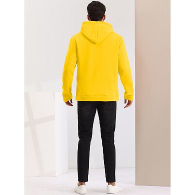Men's Plush Lined Pullover Hoodie Sweatshirts With Pocket