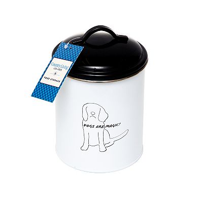 Country Living Black & White Pet Food & Treat Storage Canisters (Set of 3)