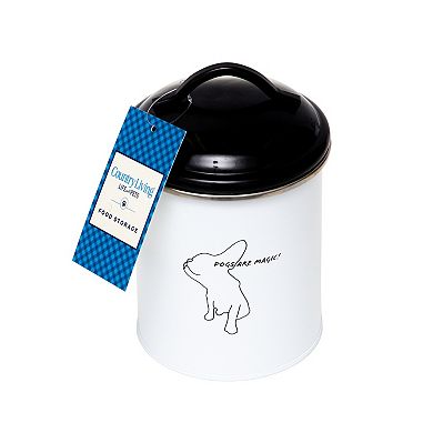 Country Living Black & White Pet Food & Treat Storage Canisters (Set of 3)