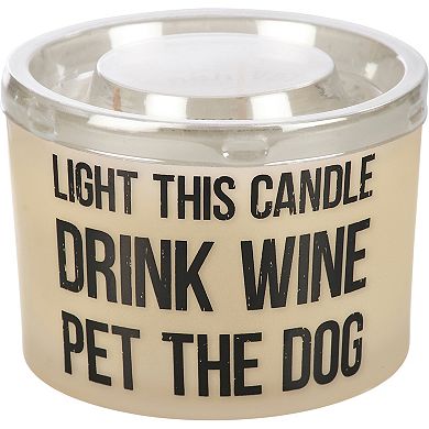 By Kathy "Light Candle, Pet The Dog" French Vanilla 13.4-oz. Candle Jar